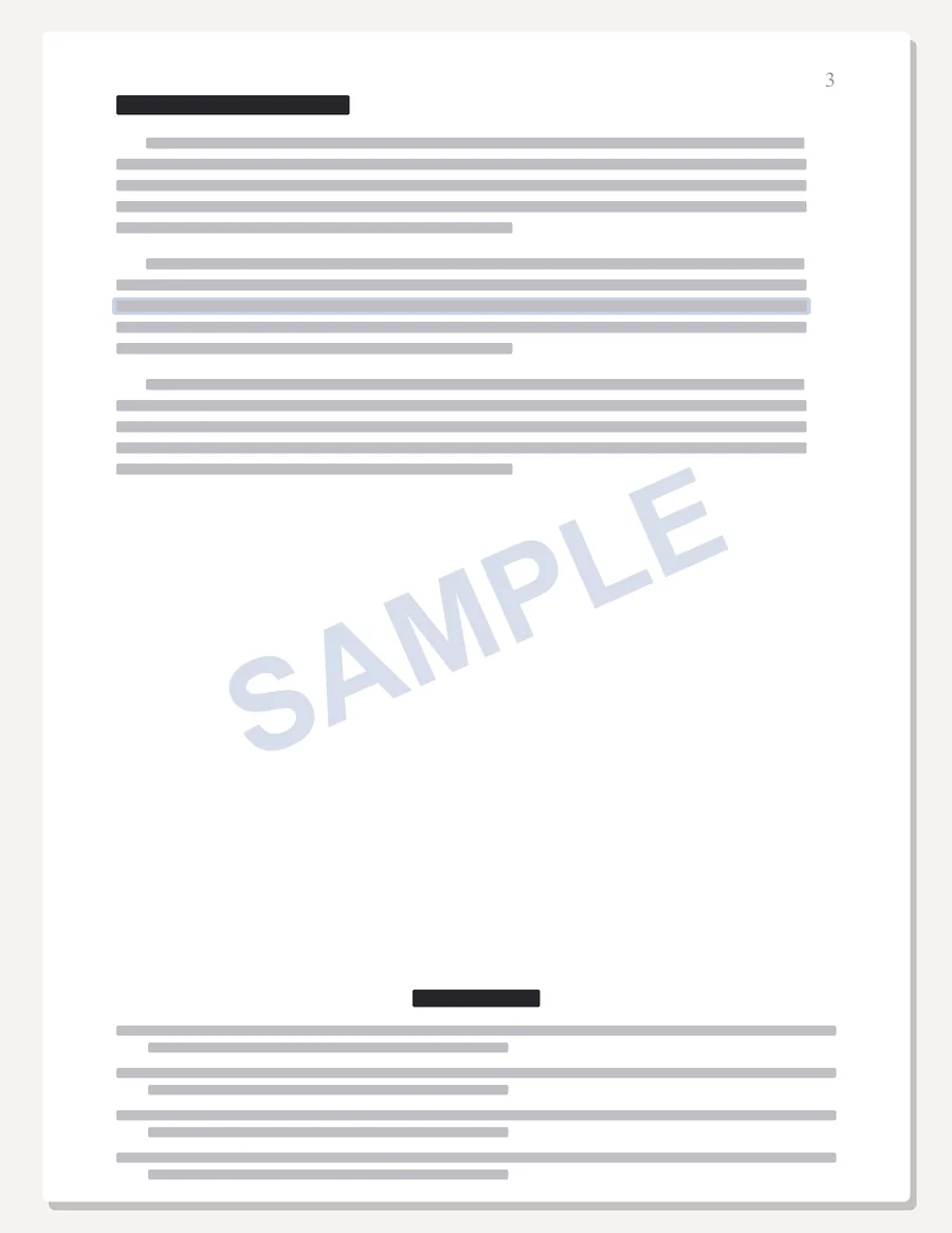 South University sample paper preview, body page with in-text citations and an APA references list